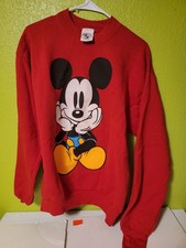 Vintage Mickey & Co Sweatshirt Mickey Mouse Double Sided Size Large USA EUC HTF picture