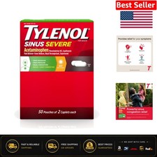 Tylenol Sinus Severe Daytime Caplets, 50 Pack of 2-ct for Ultimate Cold Relief picture