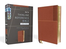 NIV, Large Print Thinline Reference Bible (Brown Leathersoft) picture