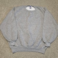 Vintage Russell Athletic Blank Sweatshirt Gray XXL Made in USA 80s 90s Crewneck picture