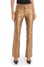 Aria Coated Flare Jean Gold Metallic Petite  THE NOLI SHOP picture
