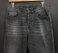 Diesel Mens D-Fining Tapered Jeans Size 29 Black Stretch Denim Pants 29x31 picture