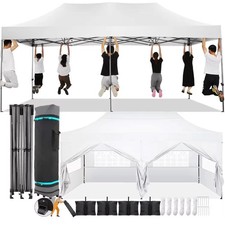 10x20 Pop Up Canopy Tent Commercial Heavy Duty Waterproof Gazebo Thickened Frame picture