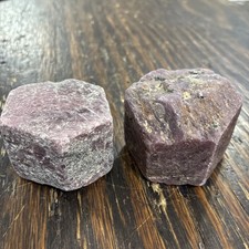 (2) Natural Red Corundum Ruby Crystal Rough original Mineral Specimens picture