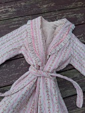 Vtg 1960s 1970s Pink Floral Hearts Cotton Quilt Lace Love Shack Fancy Style picture