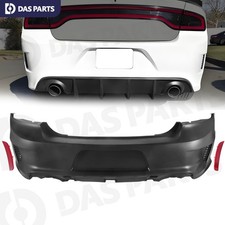 For 2015-2024 Dodge Charger New Rear Bumper Cover Fascia w/ Side Vents Primed picture