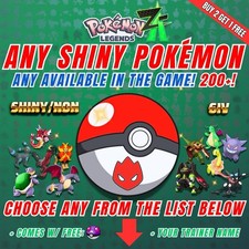 Choose ANY SHINY 6IV Pokemon ✨ ALPHA ✨ YOUR TRAINER NAME - Pokemon Legends ZA picture