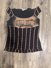 VENUS Y2K WILD WEST LACE RHINESTONE WOMENS TOP picture