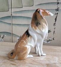 Lomonosov Vintage USSR Soviet Russian Ceramic. Collie Dog Ornament. Rare 1970s picture