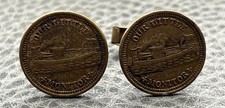 Antique Civil War Token Our Little Monitor Patriotic Token Cufflink One Blank picture
