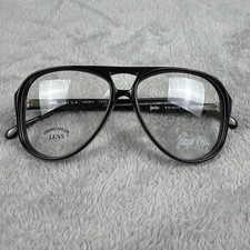 Jacque Rojay Black Aviator Eyewear Eyeglasses Vintage 150 Hong Kong Frames Only picture