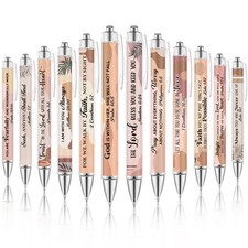 Dispowreath 12 Pcs Boho Bible Verse Pens Black Ink Christian Gift Women picture