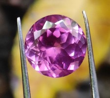 Natural 4.95 Ct Round Certified Beautiful Ceylon Pink Sapphire Loose Gemstone A+ picture