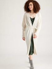 NWOT Quince L Large Mongolian Cashmere Robe IVORY picture