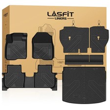 LASFIT Floor Mats for Honda CR-V 2023-2026 TPE All Weather Custom Fit Black Set picture