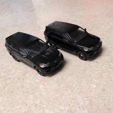 2x 596 Model 1:64 Unmarked Black Ford Explorer Police Interceptor Utility + CHP picture