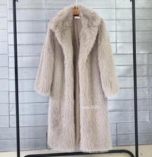 Occident Women's Fashion Lapel Faux Fur Jacket Loose Mid Length Coat Warm Coat picture