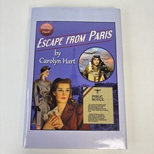 SIGNED Escape From Paris Carolyn Hart Inscribed Hardcover DJ 2011 WWII Novel B2 picture