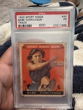 1933 Sports King Babe Didrickson #45 Track Vintage Card PSA 1 picture