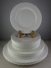 Aynsley White Swirl - Three Dinner Plates, Six Salad & Ten Bread No Trim Bone picture