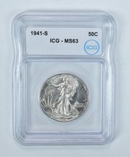 1941-S Walking Liberty Half Dollar MS63 ICG picture