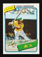 1980 Topps Rickey Henderson #482 Rookie Card RC – Oakland A’s – Clean Original picture