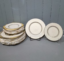 VTG Lenox China Springdale Platinum Trim -8 Bread/Butter Plates, 9 Salad Plates  picture