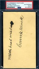 Connie Mack PSA DNA Signed 1953 GPC Government Postcard Autograph picture