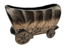Shawnee MCM Kenwood Bronze Covered Wagon Planter Vintage Collectible Home Decor picture
