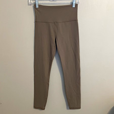 Athleta Elation Ultra High Rise 7/8 Tight Leggings Pull On Stretch XS Taupe picture