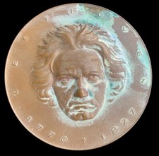 1927 Ludwig Van Beethoven Death Centennial Commem. Bronze Coin Arnold Hartig picture
