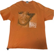 Vintage 2002 Lenny Kravitz Tour Tee XL Orange Concert Shirt picture