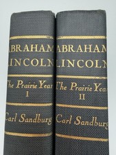 VINTAGE 1926 ABRAHAM LINCOLN THE PRAIRIE YEARS VOLUME I & II BY CARL SANDBURG picture
