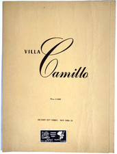 1940s VILLA CAMILLO RESTAURANT vtg Italian dinner menu N.Y.C., 142 East 55th St. picture