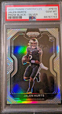 2020 Jalen Hurts RC #PB19 Chronicles Prizm Black Silver PSA 10,  Gem Mint. picture