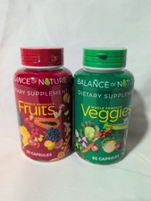 Natures fruits & Veggies Balance 2 Pack~ 1x 90 Veggies & 1x 90 Fruits Supplement picture