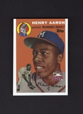HANK AARON, Braves NEVER DISTRIBUTED 1954 Topps/rookie ~ 2000 All-Star FANFEST picture