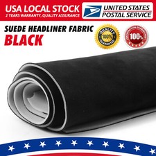 Black Suede Headliner Fabric Material 120