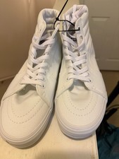 Vans SK8 HI Men White High Top Skateboard Shoes - Size 9 picture