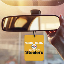 5PCS This Girl Loves Her Pittsburgh Steelers Fans Car Aromatherapy Tablets picture