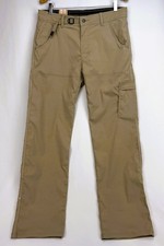 NWT prAna Stretch Zion Pants Mens Medium 32 Dark Khaki Outdoor Hiking Cargo picture