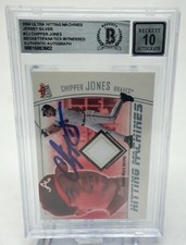 Chipper Jones Braves Signed 2004 Beckett Ultra Hitting Machine HM-CJ BAS 10 Card picture