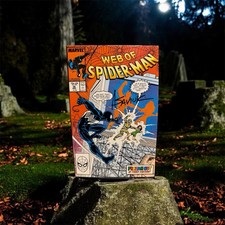 Web Of Spider Man # 36 1st Appearance Of Tombstone Signed  Alex Saviuk picture