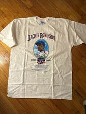 Jackie Robinson 50th Anniversary Baseball Shirt~vintage 1997 unworn , XL Gildan picture