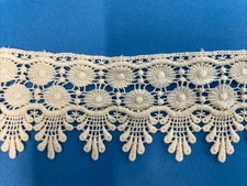 Natural  Cotton Elegant Victorian Venise/Venice Edge Scalloped  Lace Trim  2.75