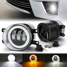 Pair LED Driving Fog Light Lamp Front Bumper Light Driver + Right Passenger Side picture