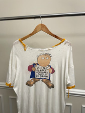 Vintage 70s 80s Thrashed Champion Harvey Wallbanger Graphic Paper Thin T-Shirt L picture