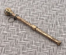 Antique Victorian Gold Filled Telescoping 3” Mechanical Pencil picture
