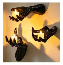 Halloween Wall Decor, Gothic Set of 3, LED Candle Hands Indoor Decoration Hallow picture