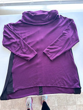 Chico's Zenergy Colorblock Cowl Neck Tunic Top Long Sleeve Knit Stretch 2 picture